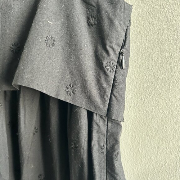 ULLA JOHNSON Iggy Embroidered Cotton Poplin Wide Leg Jumpsuit Bow Tie Back - Picture 7 of 9